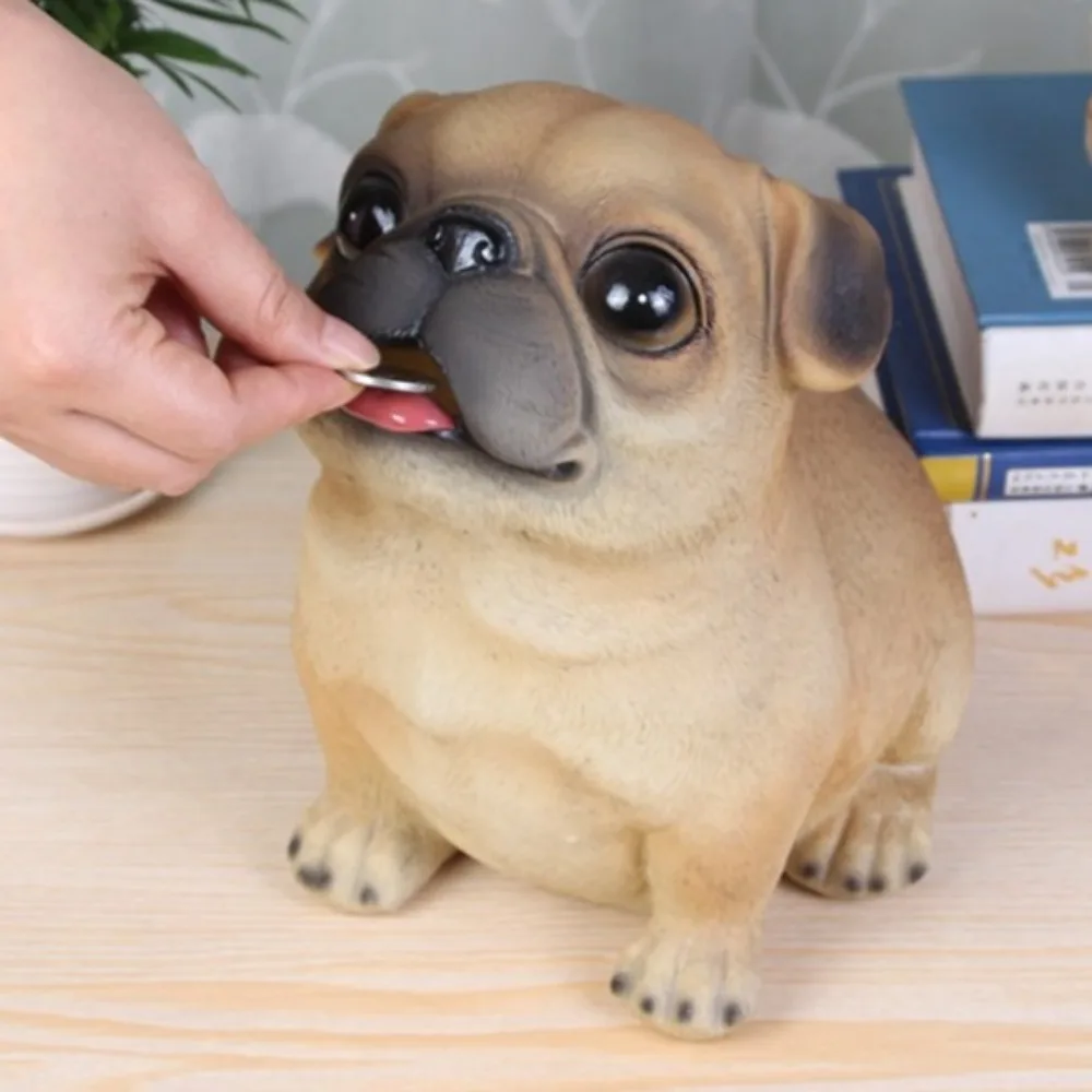 Tirelire pour chien, réservoir d'épargne, grande capacité, ornements décoratifs pour chien du zodiaque, dessin animé ouvrable, tirelire, décor cadeau