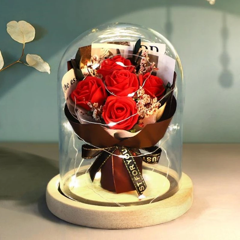 Diameter=23cm Height=25cm 30cm 35cm 40cm Big Size Glass Dome Vase Home Deocration Log Base Cover Wedding Souvenir Birthday Gift