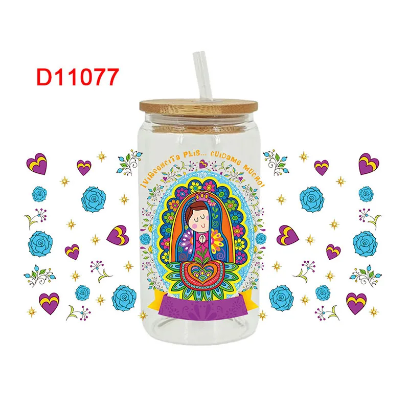 3D UV DTF Transfers Stickers 16oz Cup Wraps Faith Religion Printed For DIY Glass Ceramic Metal Leather Etc. D11059