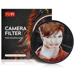 PUYI 2X kaleydoskop bölünmüş iki taraflı prizma filtre FX filmi özel efektler fotoğraf aksesuarları DSLR Lens 77mm diyoptri prizma