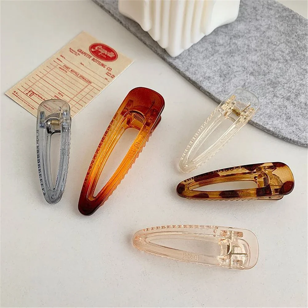 2/3/6Pcs/Set Fashion Acrylic Hair Clips For Women Girls Leopard Lady Barrettes Retro Hairpins Hair Accessories Hair Styling Tool