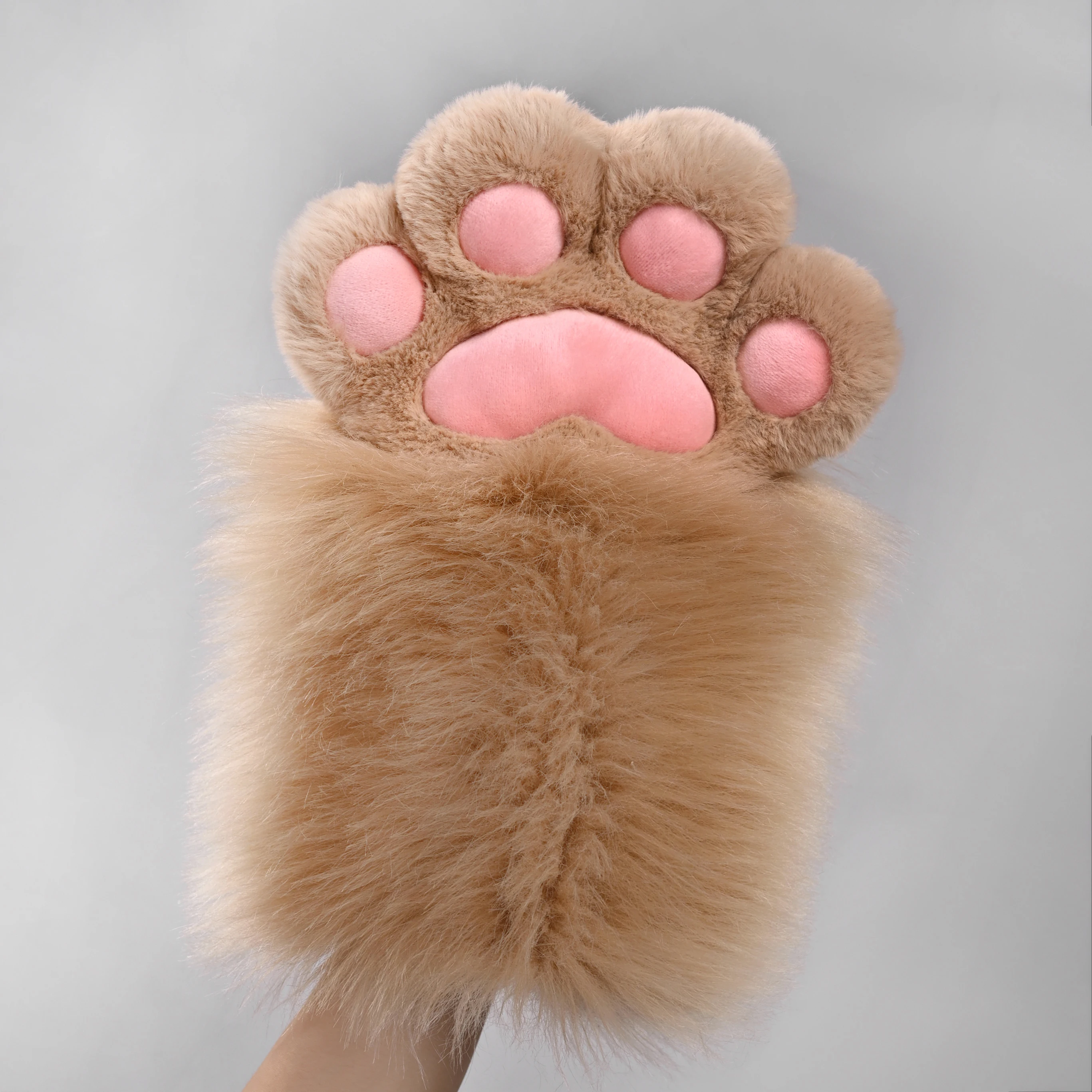 Furry Paw Gloves, Fluffy Animal Paw Gloves for Cat Cosplay, Plush Fursuit Accessories, Cute Costume Gloves for Halloween Party,