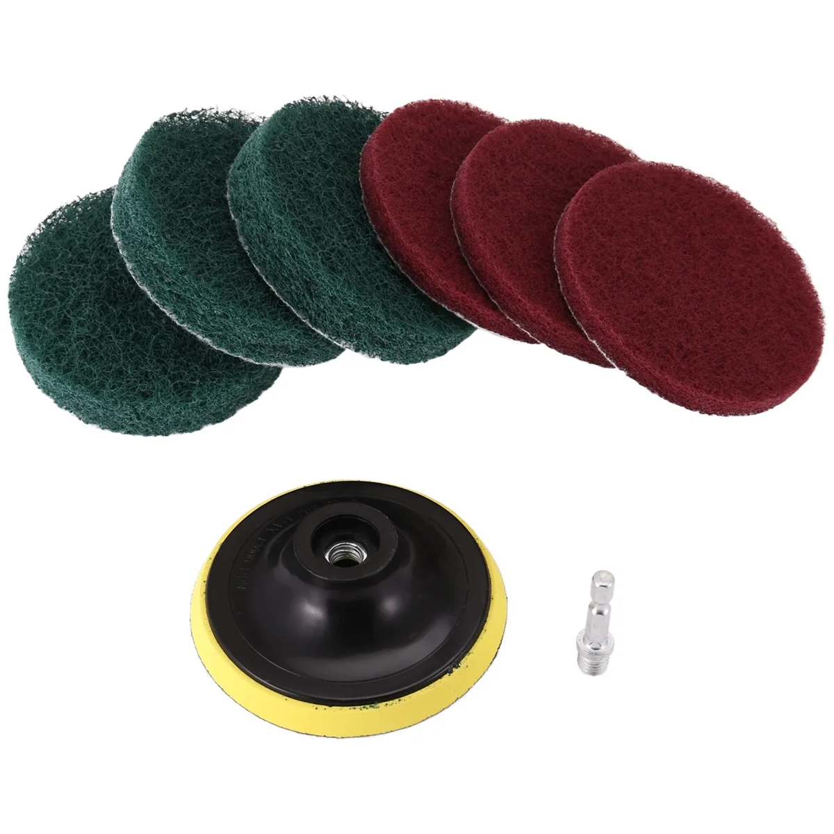 4 Inch Drill Power Brush Tile Scrubber Scouring Pads Cleaning Kit, Heavy Duty Household Cleaning Tool (Drill NOT Included)