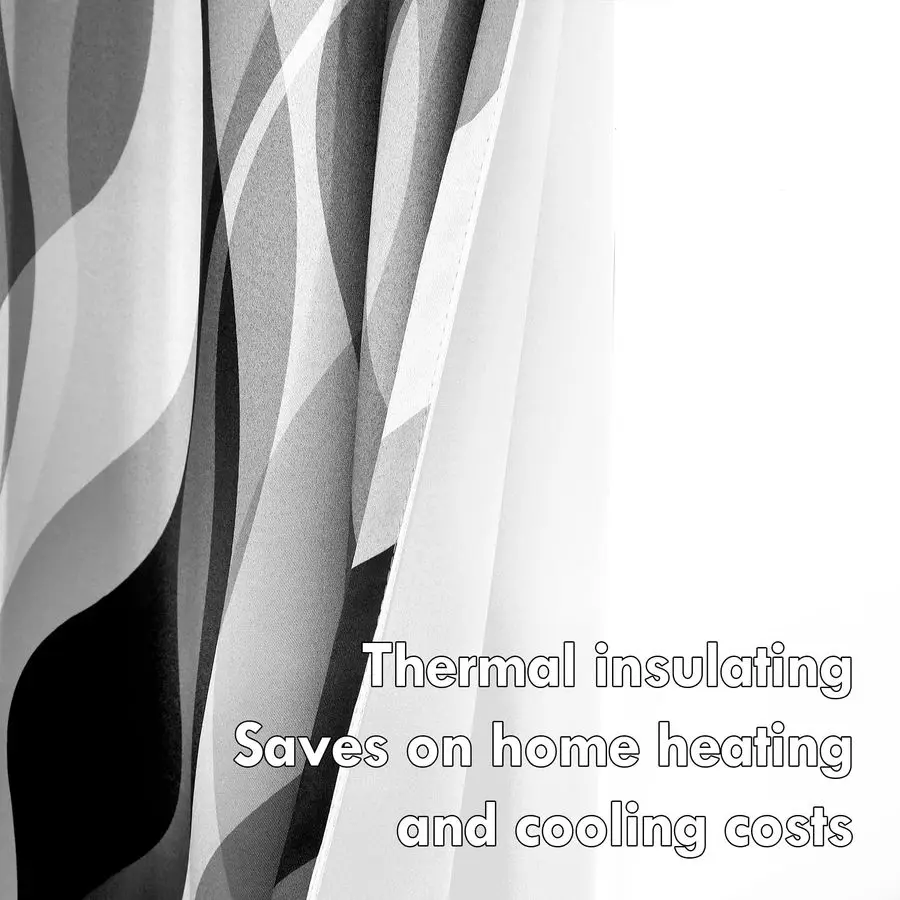 Czarne i szare zasłony nowoczesne w paski dekoracyjne 50% zaciemniające zasłony z kółkami szare do salonu willi, sypialni