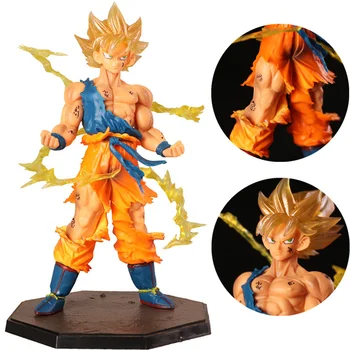 Figura de Anime de 18CM Dragon Ball Z Super Saiyan Son Goku, modelo de figura de acción, juguete coleccionable, adorno de muñeca, regalo para niños