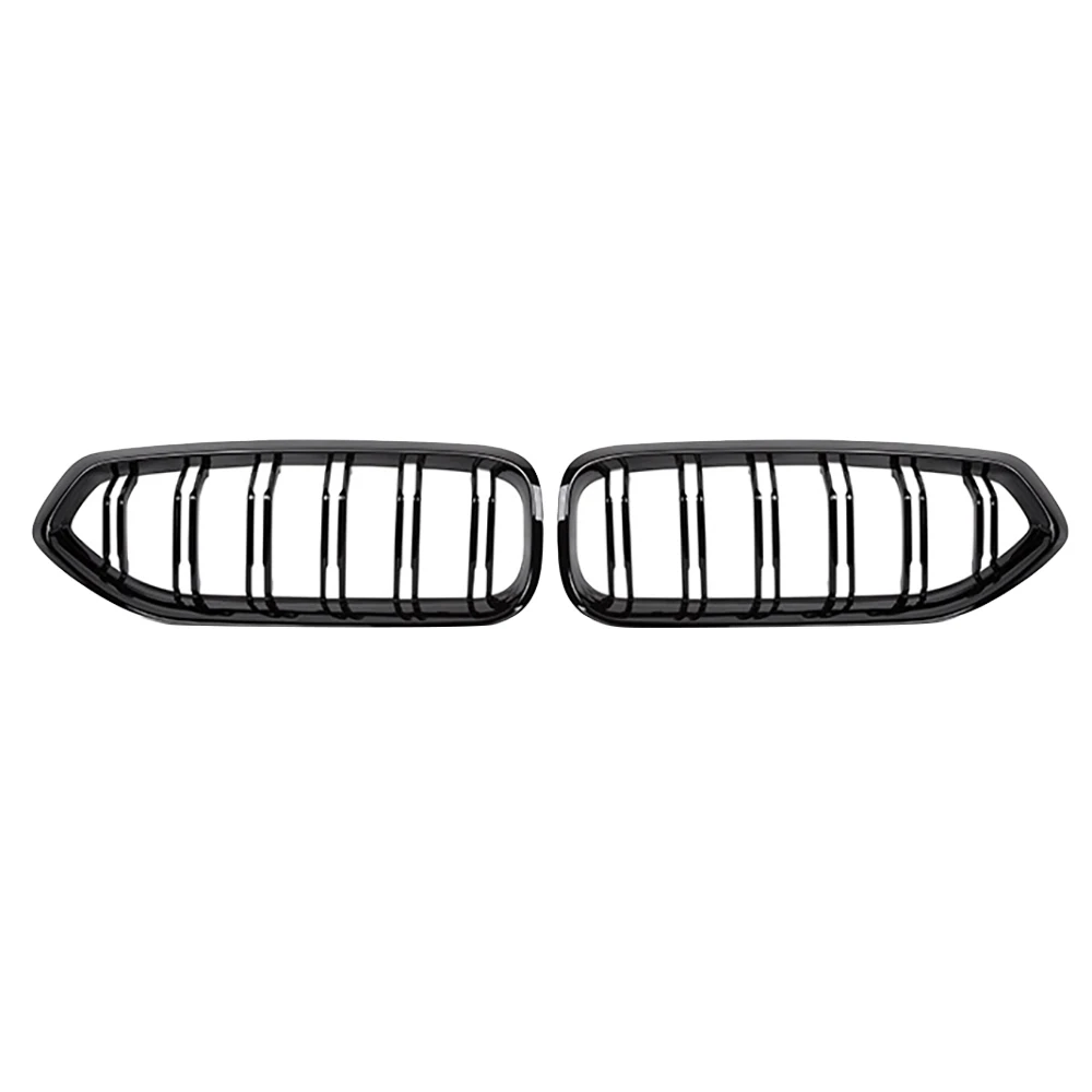 

1 Pairs Car Dual Lines Front Hood Kidney Grille Glossy Black Racing Grills for-BMW Z4 G29 2020 2021