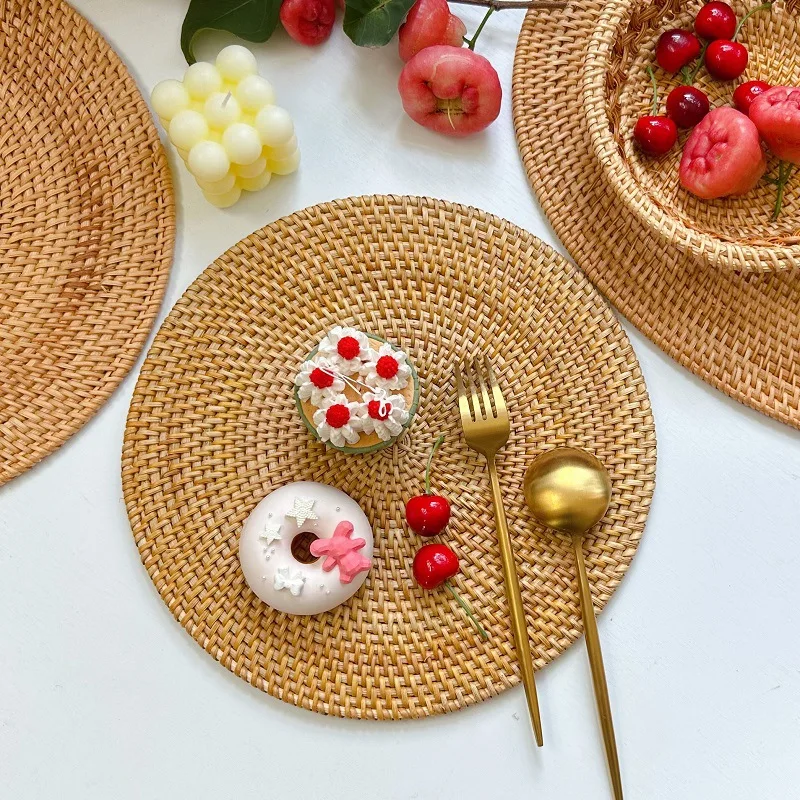 

Vietnam Handmade Rattan Coaster Nordic Heat Insulation Mat Bowl Teapot Table Mat