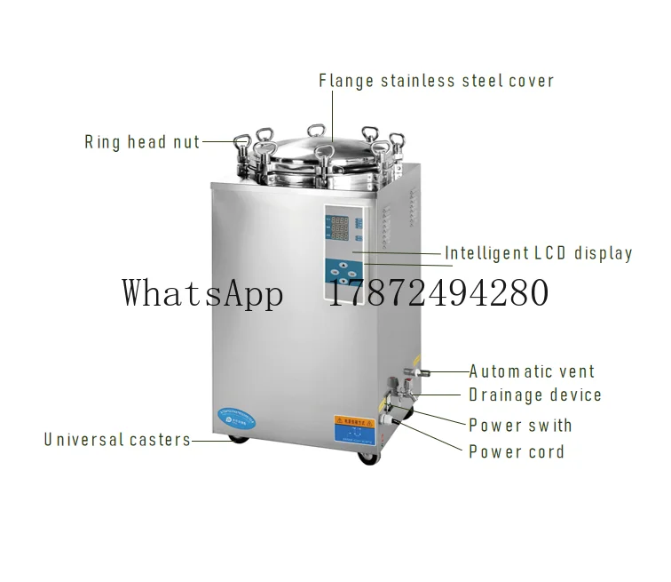 Industrial 150L Vertical Pressure Steam Sterilizer Biological Chemical Labortory Autoclaves for Glassware