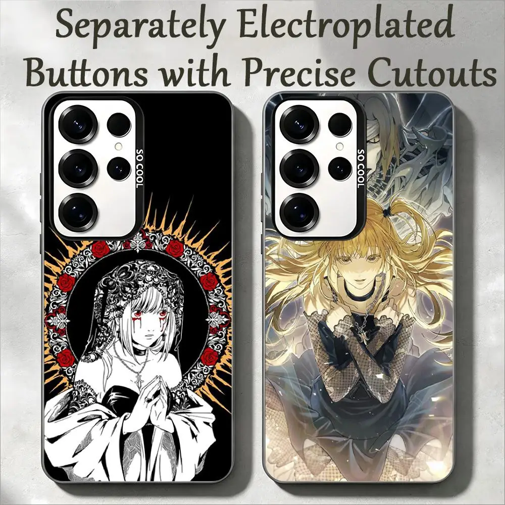 Fashion Anime DeaTh Note Phone Case IMD Colorful Silver Suitable case For SamsungS25 S24 S23 S22 S21 S26 Plus Ultra Fold A