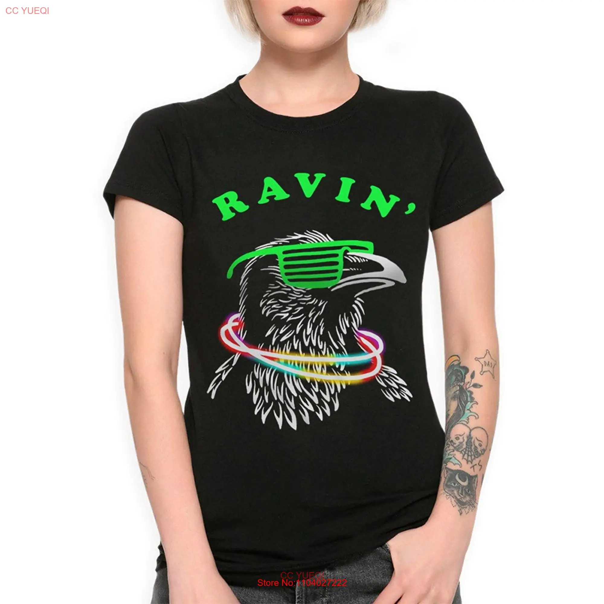 Ravin Raven Funny T Shirt Men's and Women's Sizes DSN 90100 long or short sleeves