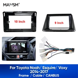 MAMSM For TOYOTA NOAH/ ESQUIRE/ VOXY 2014-2017 Car Control Fascia Audio Frame Radio Stereo Panel Harness Power Cable Kit