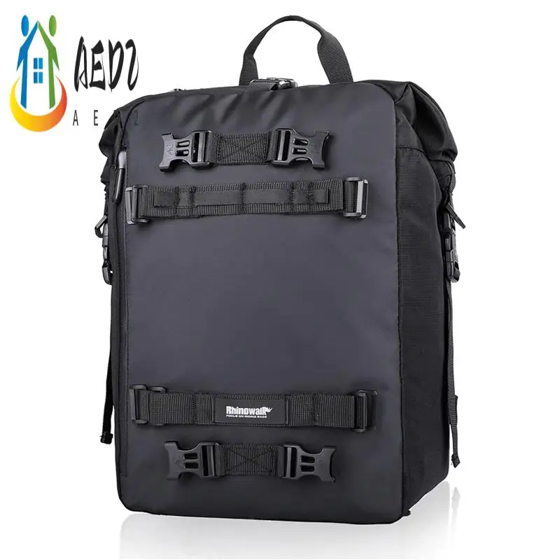 

AED2-Rhinowalk 3X Pannier Bag Bicycle Waterproof Motorbike Bag MTB Road Rear Rack Cycling Rear Seat Bag Backpack 20L(Black)