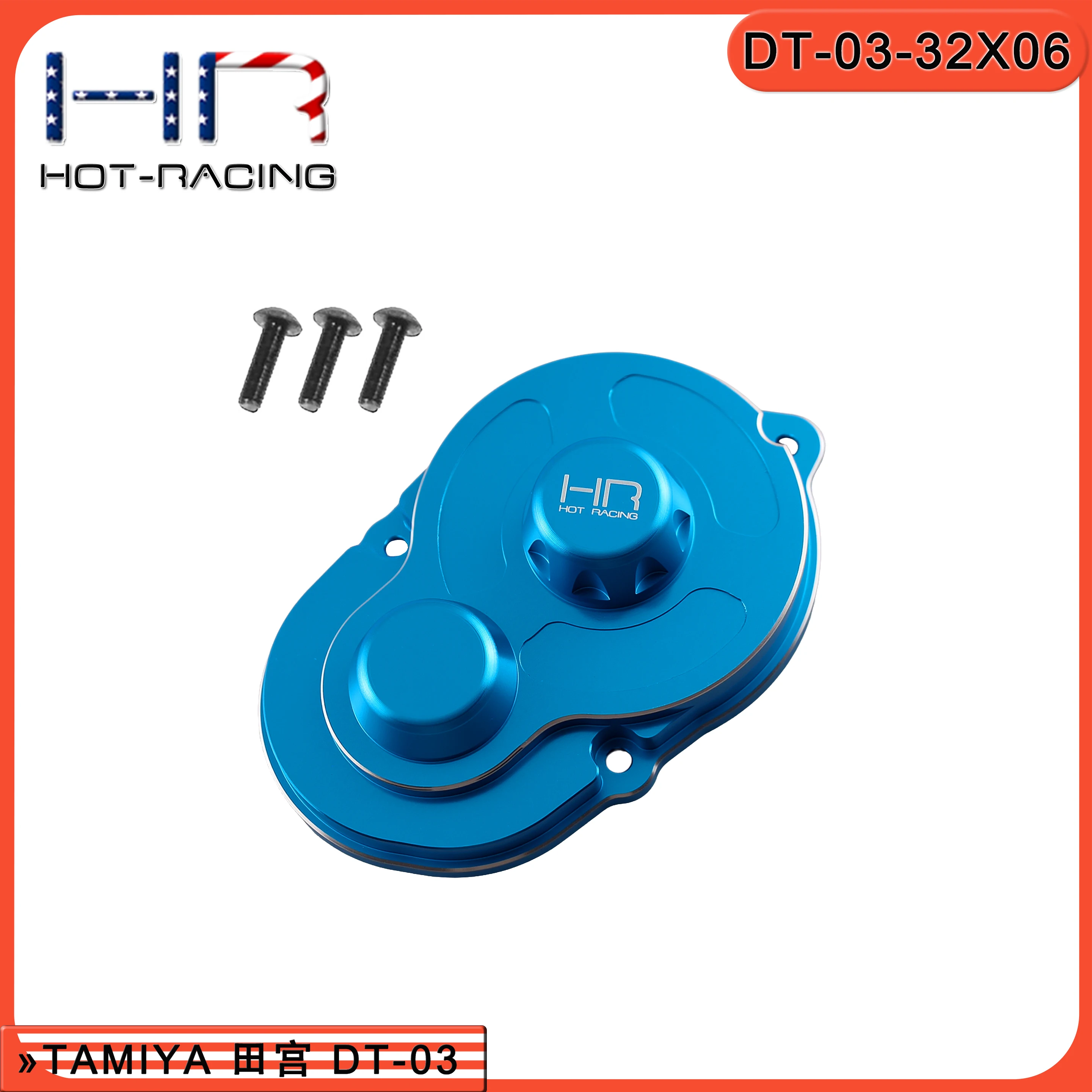 Hot Racing DT-03-32X06 Alum Gear Box Cover for Tamiya DT-03 1/10