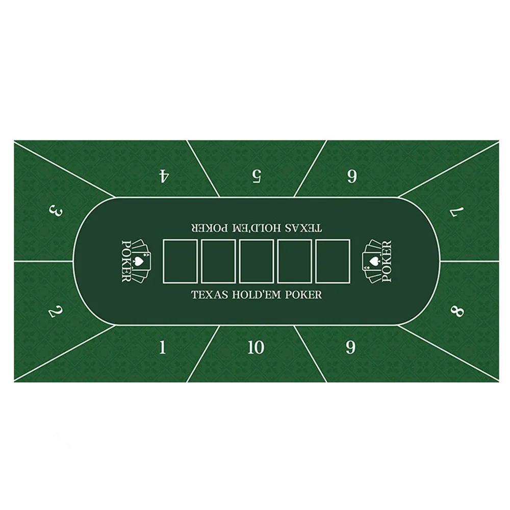 Casino Texas Hold'em Table Mat Rubber Pokers Tablecloth Multi-sizes Board Games Desk Mat Gaming Table Pad Pokers Game Accessory