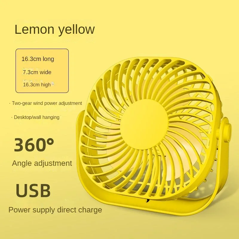 Small Powerful USB Desk Fan, 2 Speed Quiet Rechargeable Mini Desk Fan, 360° Rotating Personal Cooling Fan for Home Office.