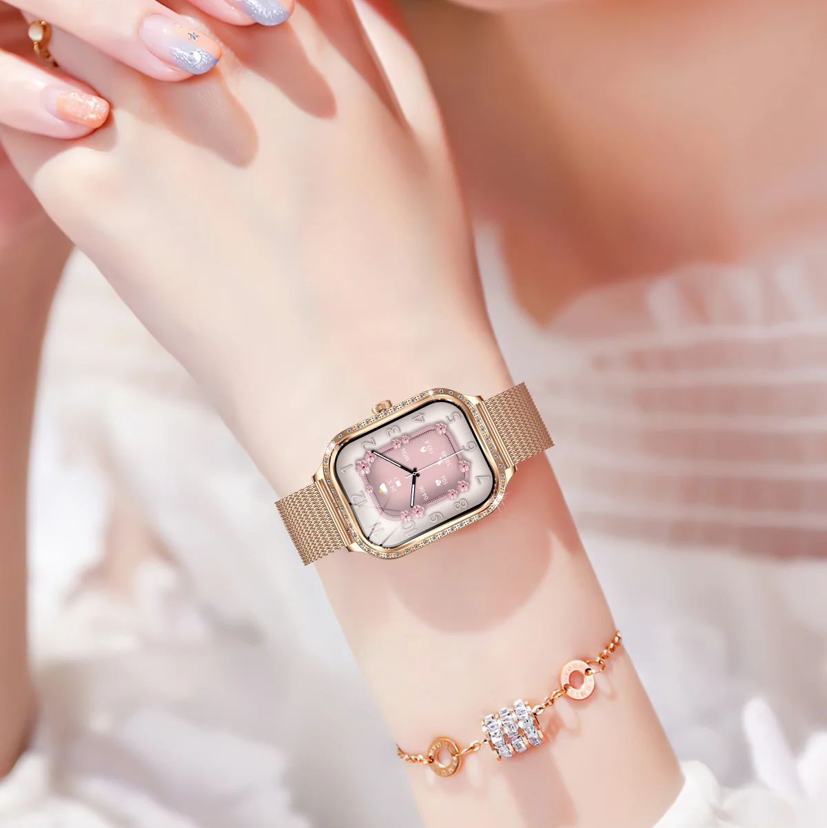 2025 New ECG+PPG Smart Watch Women Heart Rate Blood Lipid Uric Acid Women Menstrual Health Tracker Smartwatches For Android iOS