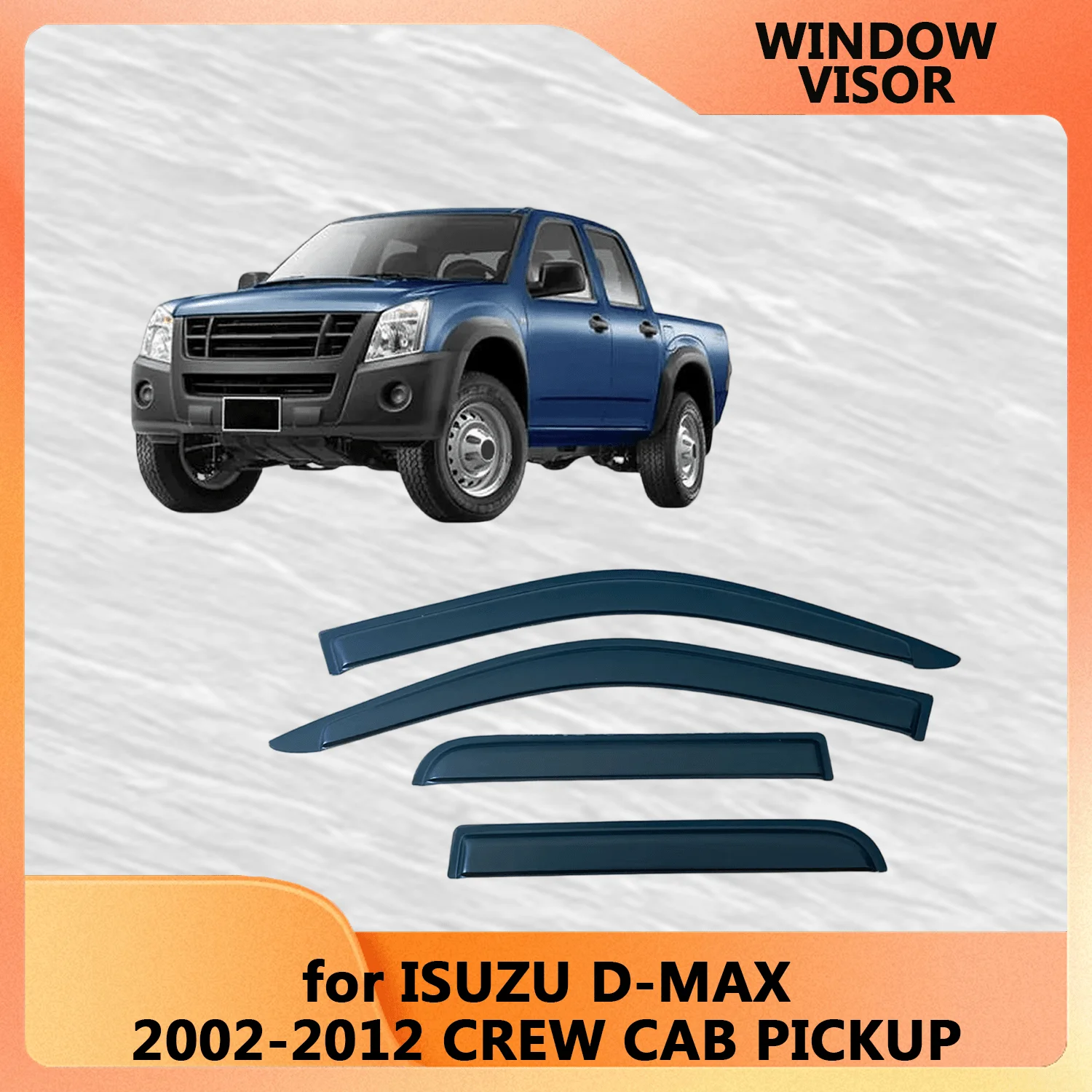 

Оконный козырек для ISUZU D-MAX 2002-2012 CREW CAB PICKUP, ветровые дефлекторы, защита от дождя, дверной козырек, вентиляционные шторы, вентиляционный козырек
