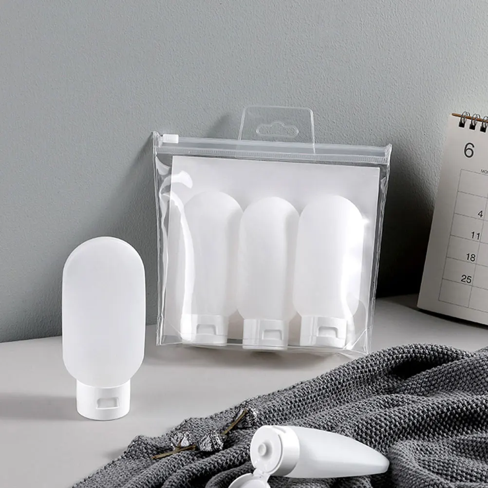 

3 Pcs Washing Sheath Set Bottling Portable Toiletry Container Clear Travel Bottles Lotion Dispenser