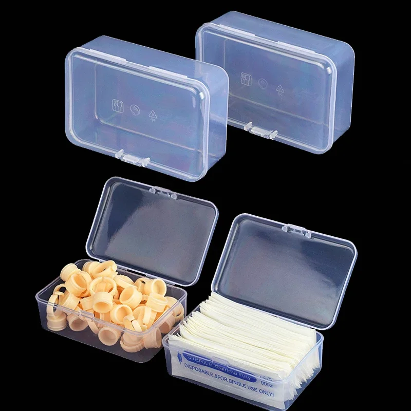 1pcs High Quantity Microblading Tattoo Needles Storage Box Make Up Cotton Pad Box Cotton Swab Box Tattoo Accessory Transparent