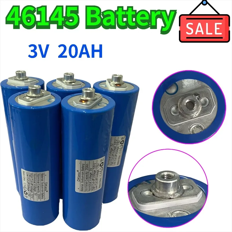 

46145 200A High Power 3V 3.2V 20AH Sodium Ion Battery Class A Rechargeable NA Battery for Solar Energy Storage Drone