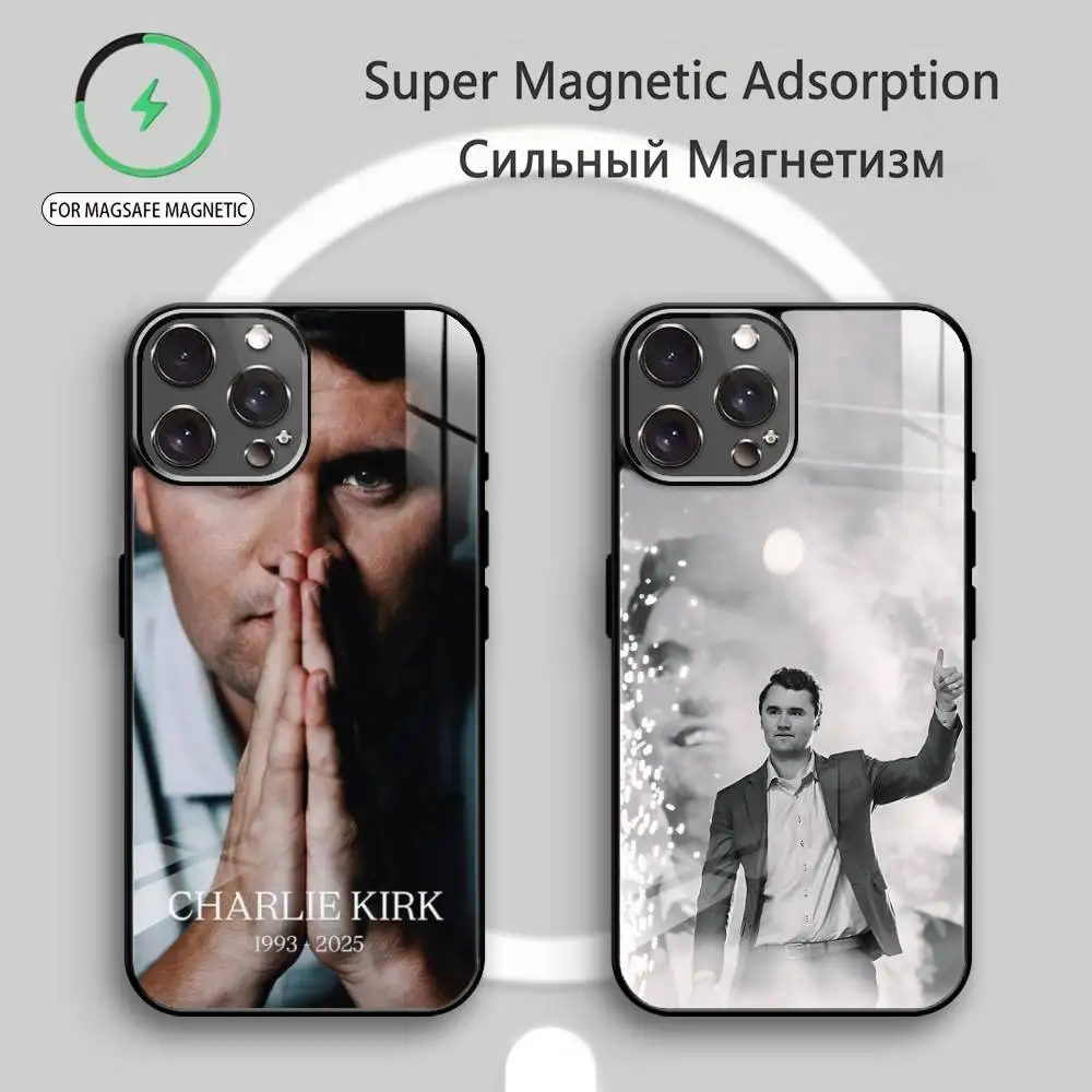 

Goodbye C-Charlie Kirk Phone Case For iPhone17,16,15,14,13,12,11 Plus,Pro Max Magnetic For Magsafe Wireless Charging