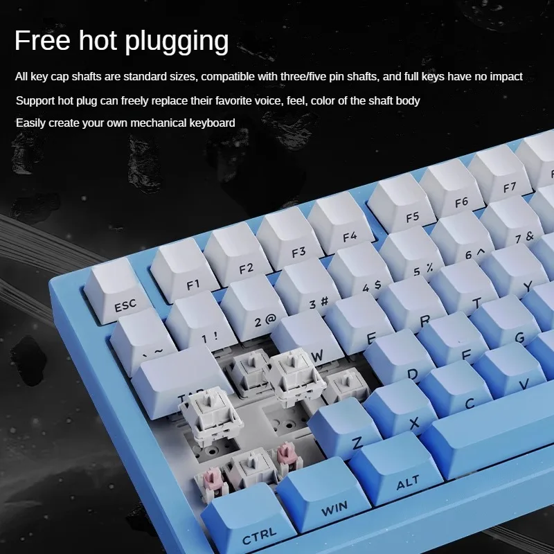 Galaxy80 Pro Mechanical Keyboard Aluminum Lump Wireless Wired Tri-mode Hot Swap Ergonomics Customized PC Accessory Gamer Gifts