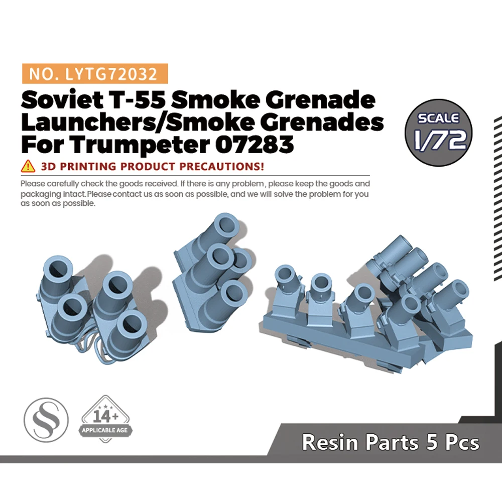 Yao's Studio LYTG032 1/72 Model Upgrade Parts Soviet T-55 Smoke Grenade Launchers/Smoke Grenades For Trumpeter 07283 WWII WAR GA