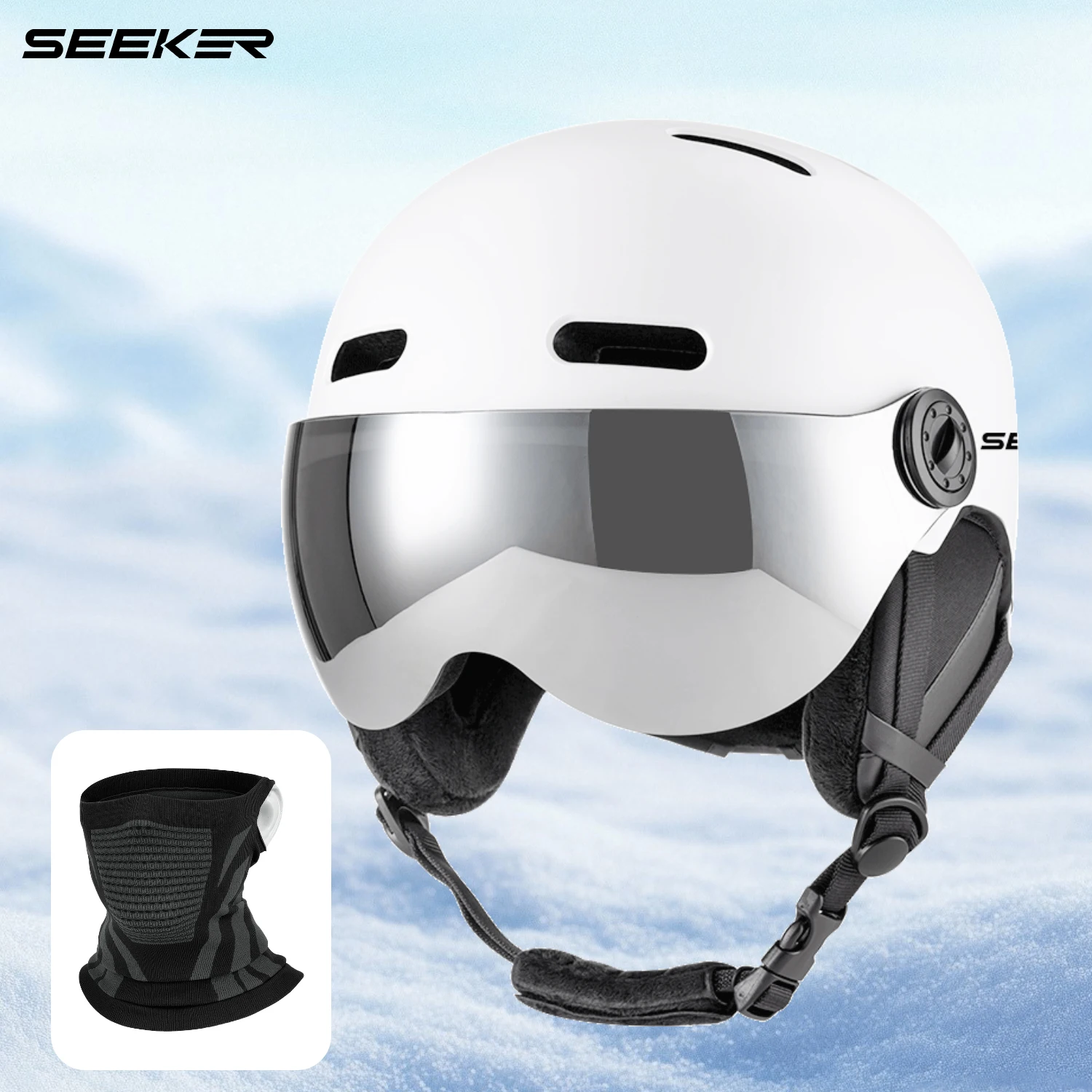 SEEKER Ski Helmets for Men and Women lightweight Snow Helmets Single and Double Board Adult Outdoor Winter Sports Helmets