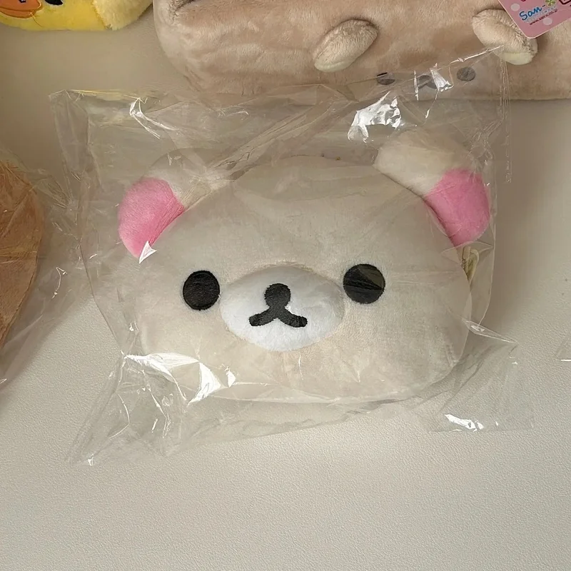 Cute Rilakkuma Plush Pendant Doll Coin Purse Cartoon Portable ID Bag Headphone Bag Storage Bag Keychain Decoration Gift