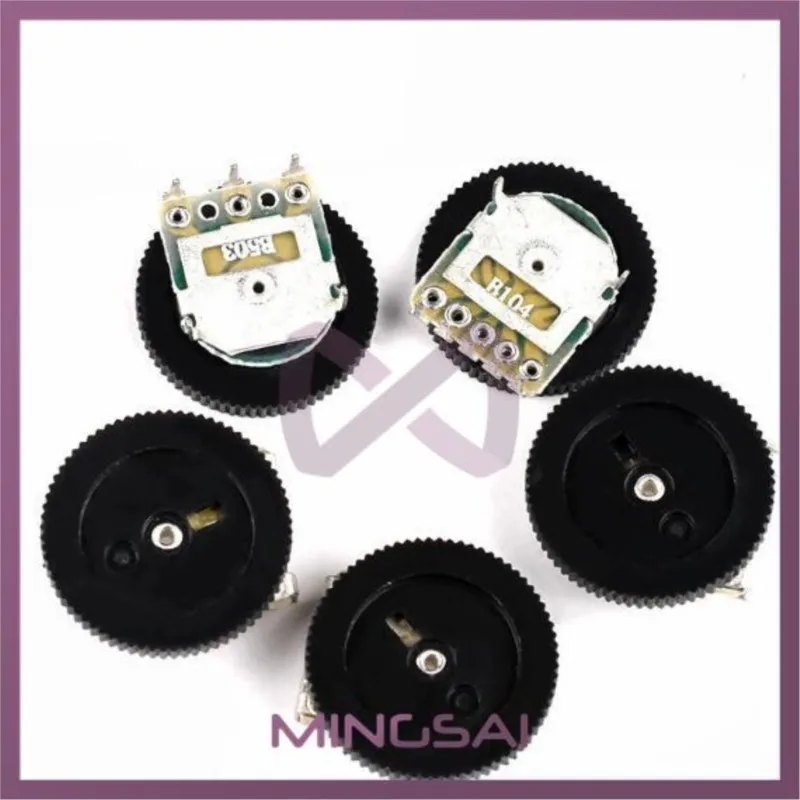 10pcs Double Dial Taper Volume Wheel Duplex potentiometer B102 B103 B203 B503 B104 1K 2K 5K 10K 20K 50K 100K 3Pin 5Pin 16*2mm