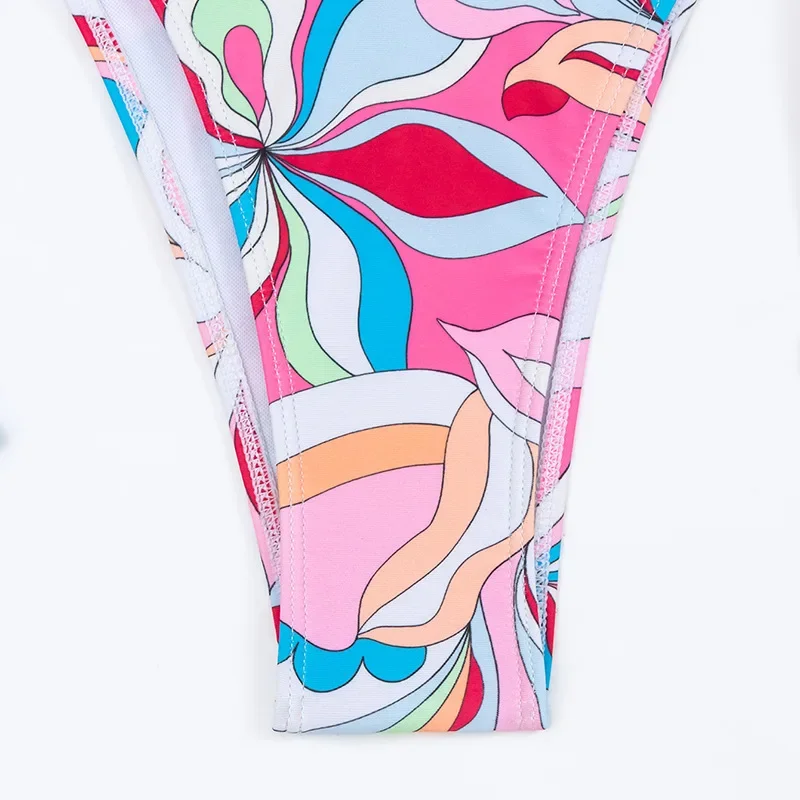 مثير طباعة العصابة البيكينيات مجموعات biquini عالية الخصر ثونغ التعادل ملابس السباحة Biquini conjunto دي بيكيني Tankini بحر