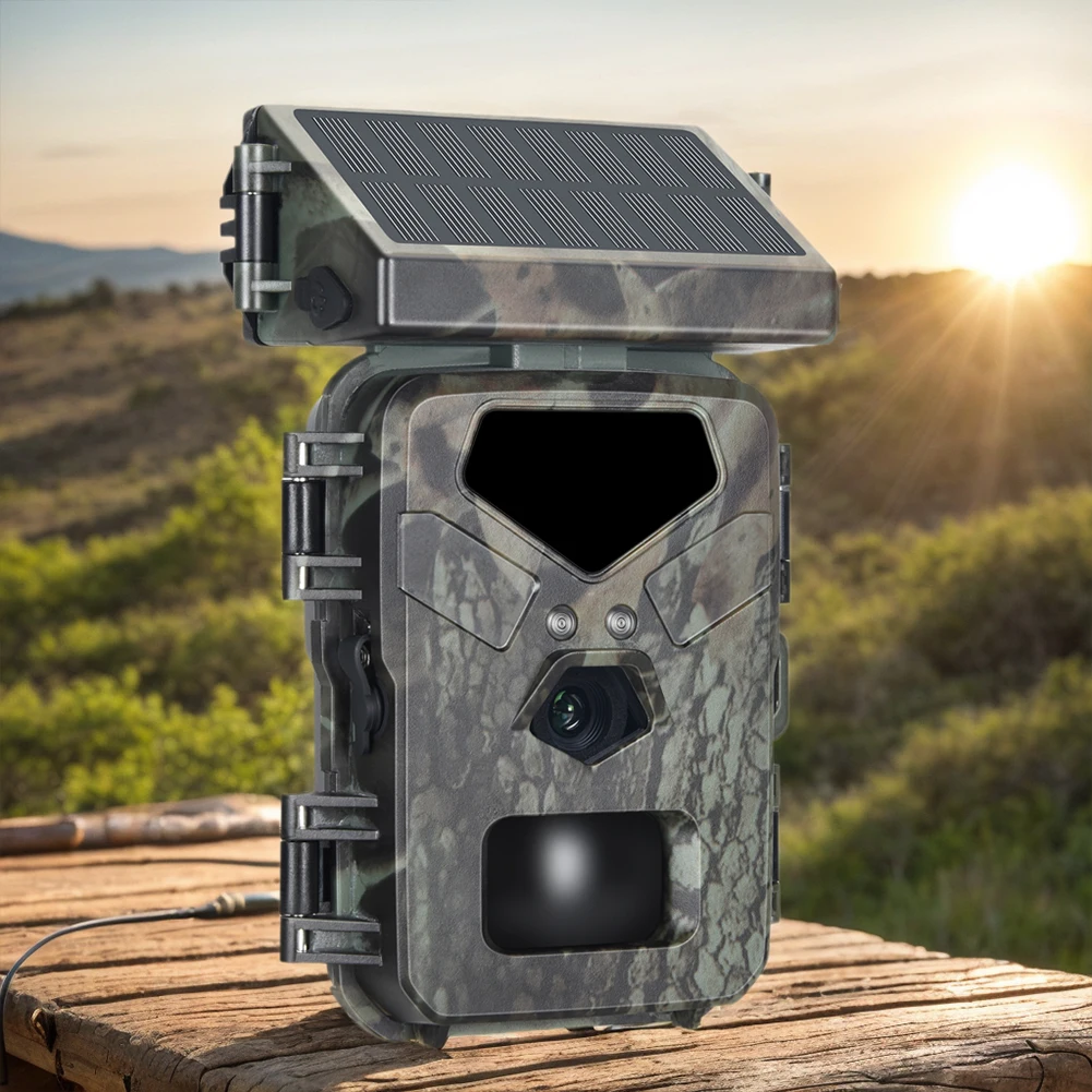 20MP/1080P Solar Trail Camera Waterproof Video Photo Recording Cam Animal Tracking Camera for Outdoor Security