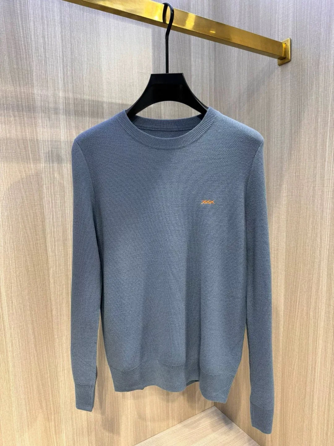 

Italian Sle Men's Knitted Sweater round Ne Long Sve Embroidered Wool 00% Autumn Winter New Faion Casual Color