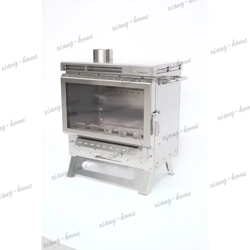 FG 2026 Durable Stainless Steel Outdoor Wood Burning Stove Camping Barbecue And Tour Cookware With Tent Heating & Cooking Capabi
