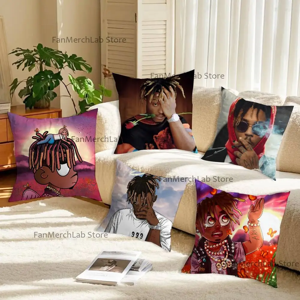 Rapper 999 J-Juice W-WRLD Cushion For Bedroom Car Coffee Shop Room and Living Room Sofa Decorative Pillow Cover Case