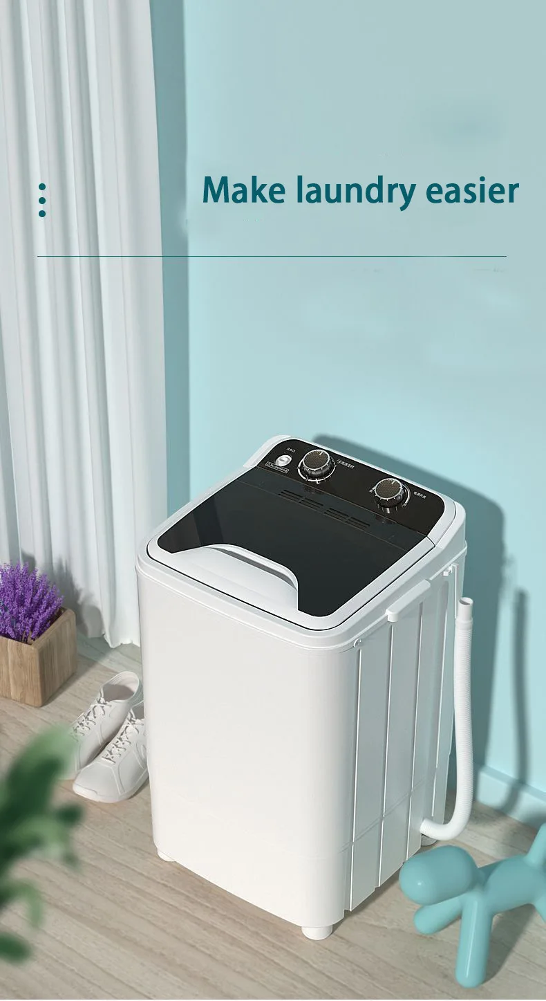 Cheap Mini Washing Machine 7.5kg Single Barrel Baby Clothes with Rotary Dryer Basket