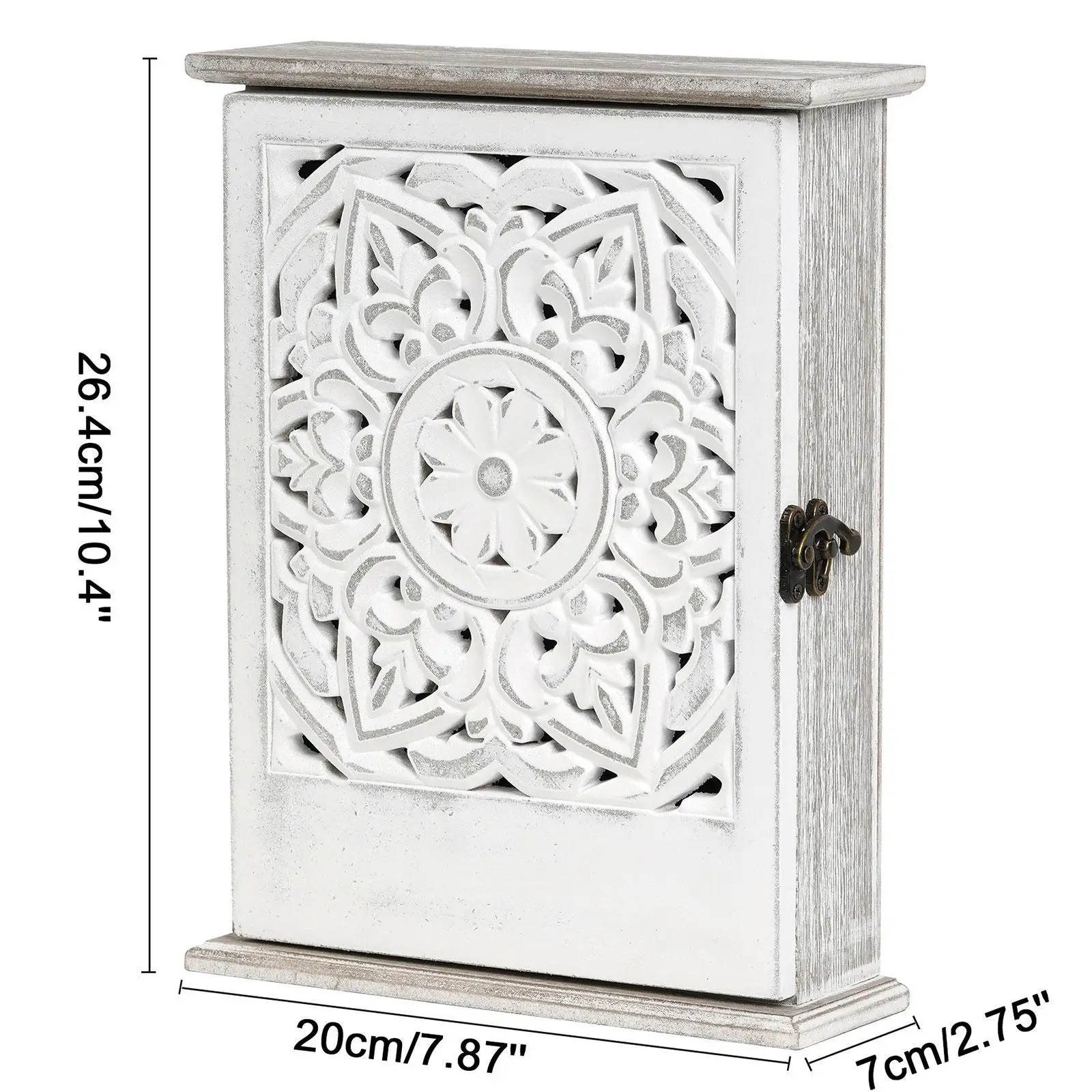 Key Box Organizer Portable Gifts Easy to Install with 6 Hooks Ornament for