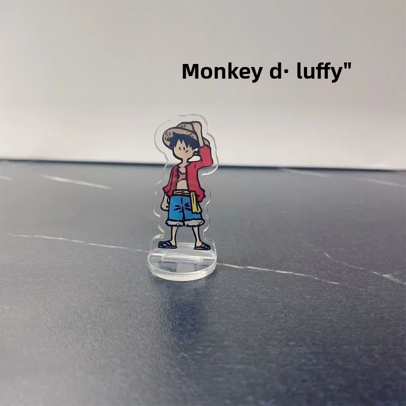 4/10PCS ONE PIECE Luffyอะคริลิคเครื่องประดับอะนิเมะAction Figureโต๊ะรถตกแต่งชุดเด็กของเล่นของขวัญวันเกิด