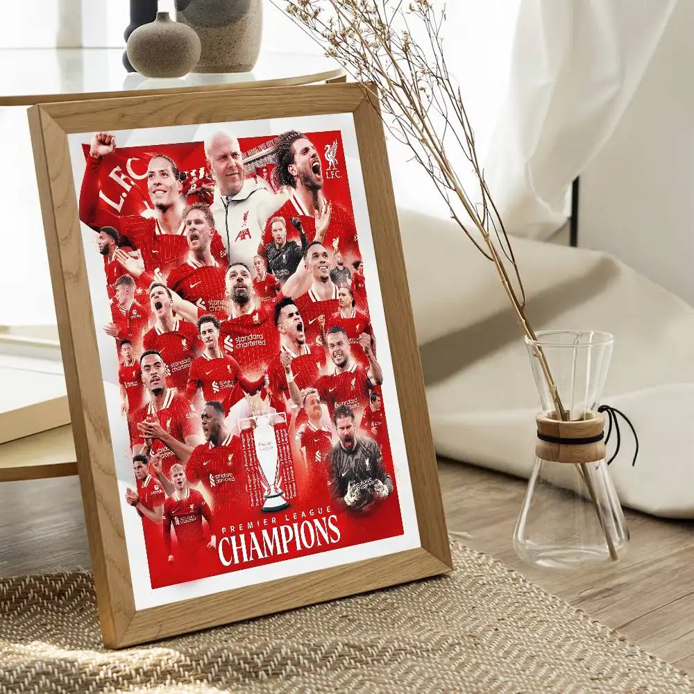 L-ليفربول P-Premier League Champions 2025 مطبوعات وملصقات ذات نوعية جيدة HD جودة ملصق جدار الفن اللوحة دراسة ديكور المنزل