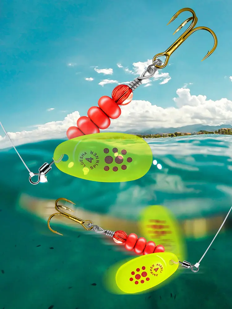 

5pcs Metal Spoon Spinner Fishing Lure with Tackle Box Spoonbait Crankbaits Fishing Wobblers for Bass Pike