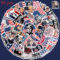 50pcs American Trump Stickers Funny Graffiti Decals Laptop Guitar Skateboard Luggage Waterproof Stickers