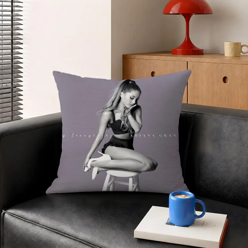 Singer Ariana Grande Pop RnB Ari Cushion Cover Decorative Pillowcase Soft Short Plush Cozy Durable Sofa Home Decor Items Gift