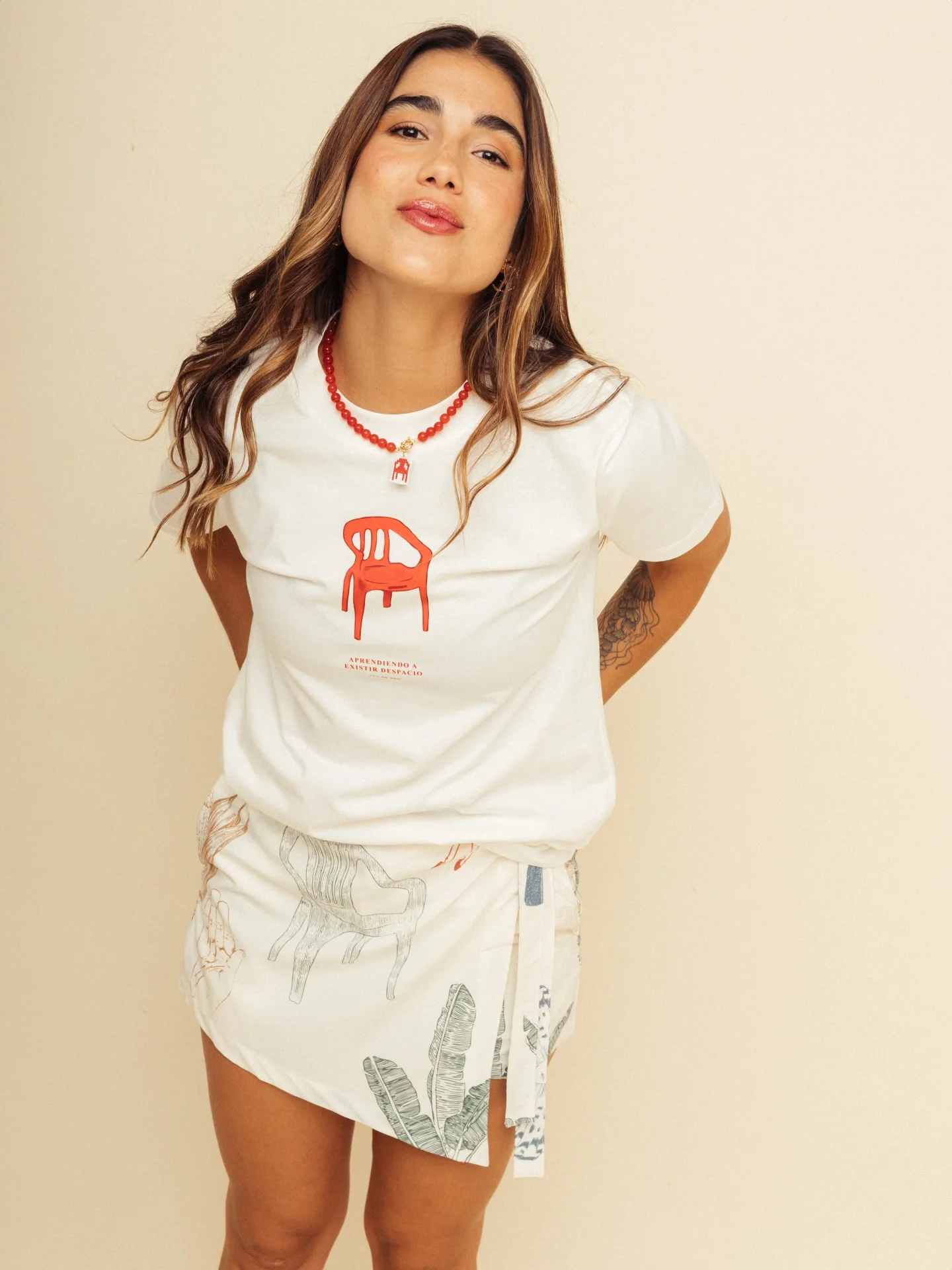 Retro American Summer Chair Letter Print Spicy Girl Loose Pure Cotton Casual Short Sleeve T-Shirt for Women round Neck Regula...