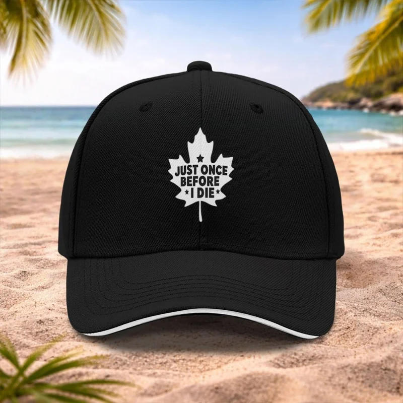 Maple Leaf Letter Baseball Cap – Lightweight Adjustable Unisex for Running Fitness Outdoor Activities