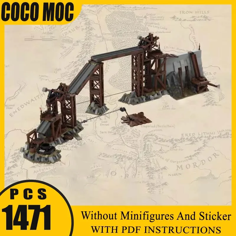 

The Medieval Times Orc Forge of Isengard Rings Movie YcMoc Building Blocks DIY Castle Street View Children ToyTechnology Bricks