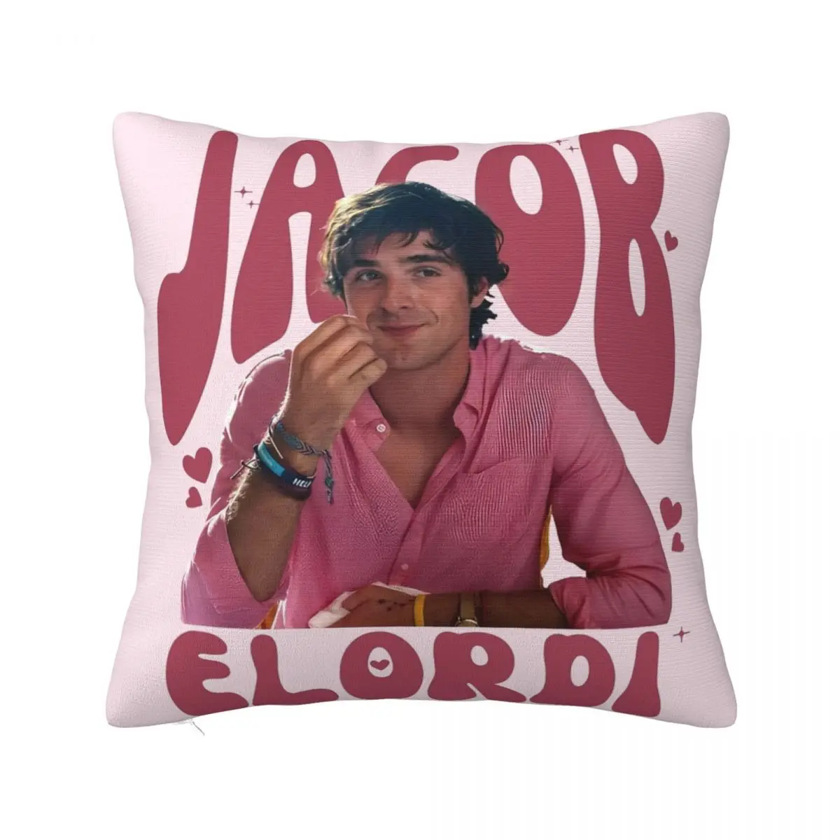 Romantic Jacob Elordi Printed Pillowcase Cushion Cover Throw Pillow Cover Soft and Sweet Sofa Decoration Zippered Multiple Sizes