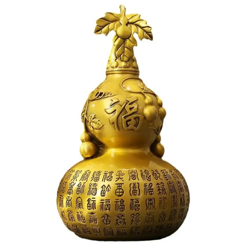 Baifu Hulu Big Belly Brass Wealth Collection Ornament Crafts can be opened, stored and taken out Store Ornament Opening Gift De