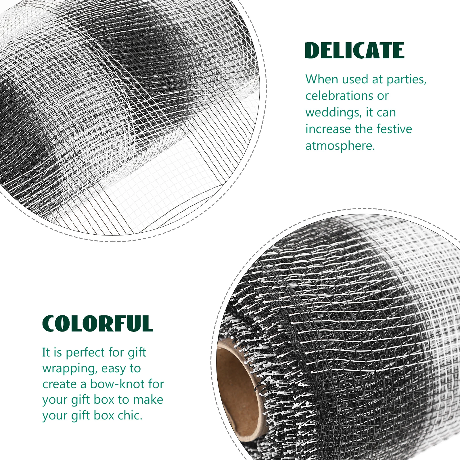 

1 Roll Festival Mesh Decor Xmas Wreath Bowknot Diy Ribbon For Gift Wrapping Party Wedding Decoration Crafts Making Ribbon