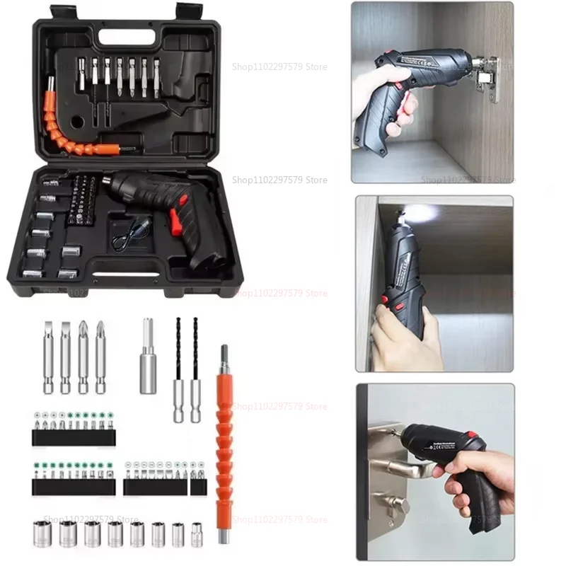 Electric Screwdriver Set 3.6V Cordless Rechargeable Power Tool with 1800mAh Battery for Home DIY Furniture Assembly Maintenance