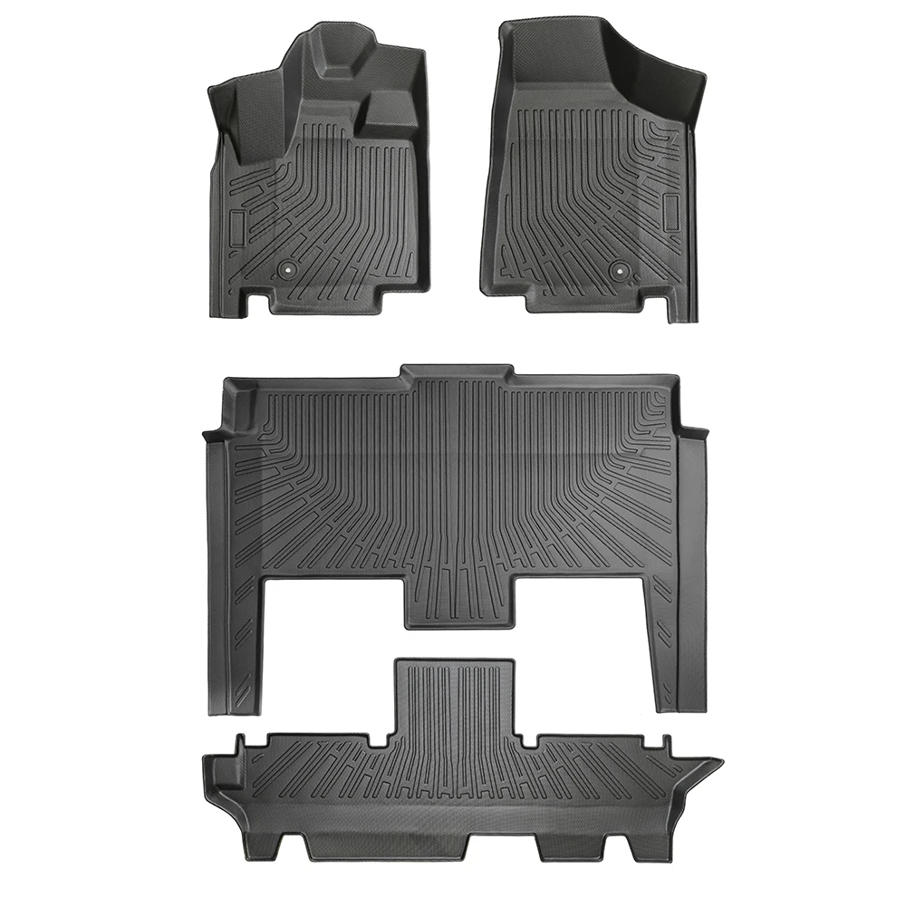 

4 шт. для Dodge Grand Caravan 2008 ~ 2020 всепогодные передние и задние коврики, водонепроницаемые нескользящие автомобильные коврики, коврик в багажник